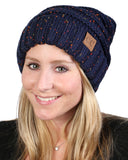 C.C Exclusives Oversized Slouchy Beanie - Confetti Navy
