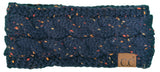 C.C Exclusives Fuzzy Lined Head Wrap - Confetti Navy
