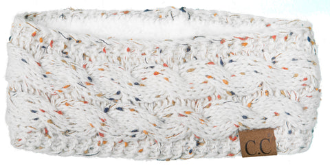 C.C Exclusives Fuzzy Lined Head Wrap - Confetti Oatmeal