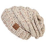 C.C Exclusives Oversized Slouchy Beanie - Confetti Oatmeal